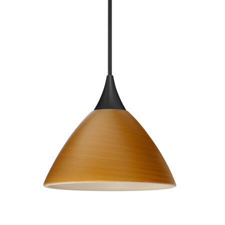 Besa Lighting Besa Domi Pendant, Oak, Black Finish, 1x 5W LED 1XT-1743OK-LED-BK