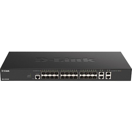 D-Link 24 X 10G SFP+ PORTS + 4 X 10G BASE-T PORTS SM SWITCH IN DXS-1210-28S