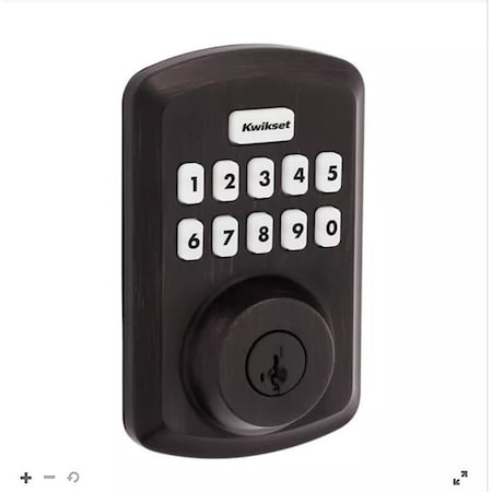Kwikset Powerbolt 250 Series 992500-003 Keypad Electronic Lock, 3 Grade, Zinc, Venetian Bronze 9250TRS11PSMT4AL