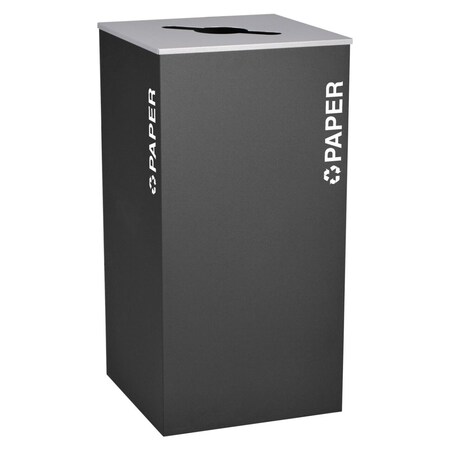 Ex-Cell Kaiser 36 Gallon Square Paper Recycling Receptacle, Black Texture RC-KD36-P BLX