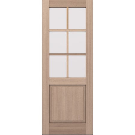 Doornmore G5006, 37.75" x 98" ( 36" Door) Right Hand, Mahogany SDL 6 Lite, 1/2 Lite Exterior Door G5006-SW-3696_1_RI