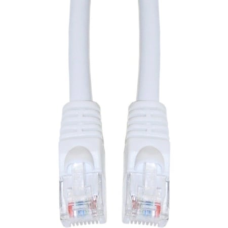 Cable Wholesale Cat5e White Copper Ethernet Patch Cable, Snagless/Molded Boot, POE Compliant, 4 foot 10X6-09104