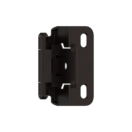 Amerock 1/2in 13 mm Overlay Self-Closing, Partial Wrap Oil-Rubbed Bronze Hinge - 1 Pair BPR7550ORB