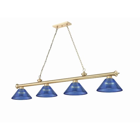 Z-Lite Cordon Heritage Brass 4 Light Billiard 2306-4HBR-ARDB