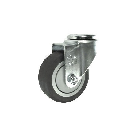 Service Caster 3.5 Inch Thermoplastic Rubber Wheel Swivel Bolt Hole Caster SCC-BH20S3514-TPRB