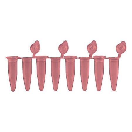 Zoro Select PCR Strip, 0.28 in Dia, Red, PK120 P3010-A-R