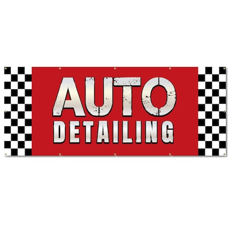Signmission Auto Detailing, 48 Inch, Banner B-120-30342
