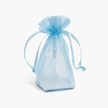 Nashville Wraps Light Blue Square Gusseted Sheer Bag, 2.25x2.25x6, 10PK GHB226LB