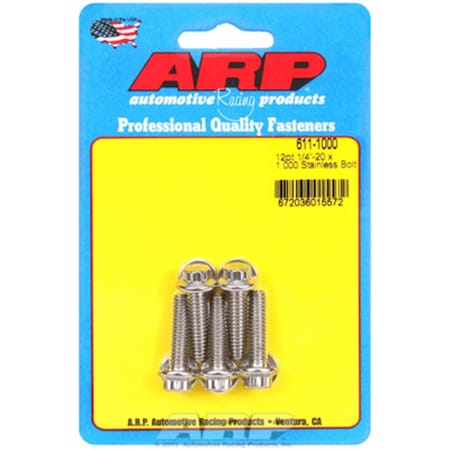 Arp 6111000 Sae Bolt Kit Stainless 300 0.2520 x 1.000 In. A14-6111000