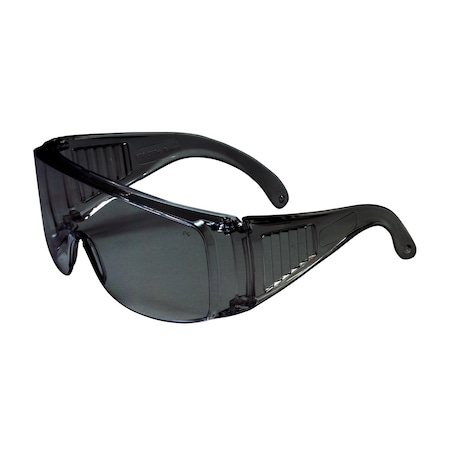 Bouton Optical OTG Rimless Safety Glasses with Gray Temple, Gray Lens and Anti-Scratch Coating 250-99-0901