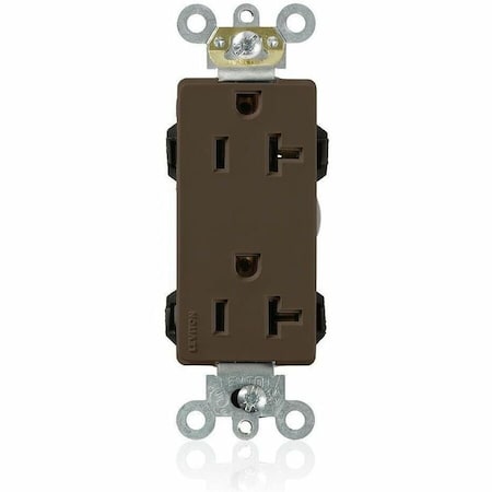 Leviton Straight Blade Receptacle, 5-20R, 20 A, 125V AC, Flush Mount, Self-Grounded M1636