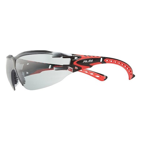 Globus Safety Glasses, Black/Red, Gray Riley Sparta (Eco) Grey
