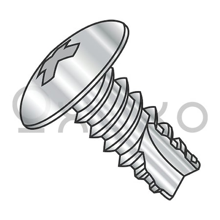 Oxoxo 6-20X3/8 Phillips Truss Thread Cutting Screw Type 25 Fully Threaded 18 8 Stainless Steel, 5000PK 451389