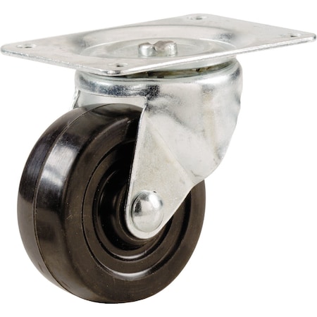 Shepherd Hardware 1-1/2'' General-Duty Soft Rubber Swivel Plate Caster 9489