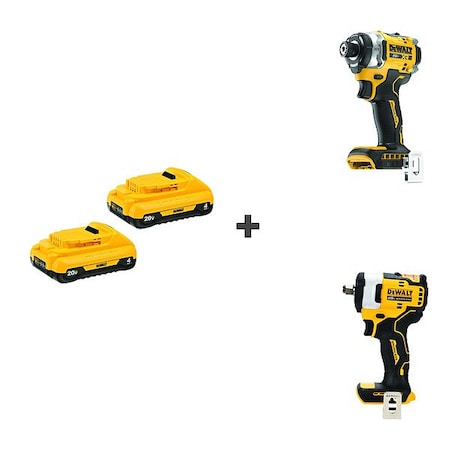 Stanley Battery Pack, (2) 4.0 Ah, Li-Ion, PK2 DCB240-2/DCF860B/DCF911B