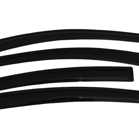 Ventshade Rainguards, Aerodynamic Design, Tape-On, Smoke, Acrylic, Set Of 4 94615