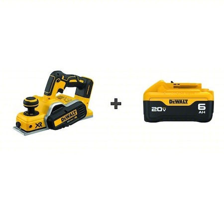 Dewalt Cordless Planer, 20V MAX Battery Platform DCP580B/DCB206