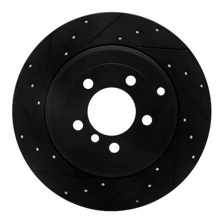 Dynamic Friction Co DFC Brake Rotor - Drilled and Slotted - Black 633-11008L