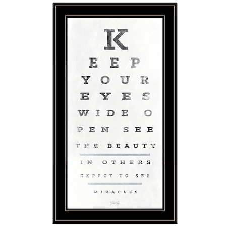 Homeroots Eye Chart II 3 Black Framed Print Wall Art 407450