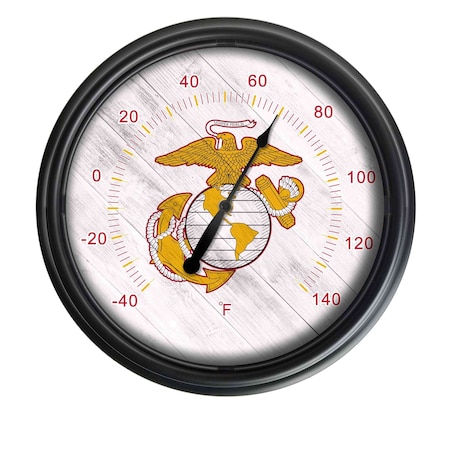 Holland Bar Stool Co United States Marine Corps Red/Yellow Indoor/Outdoor LED Thermometer ODThrm14BK