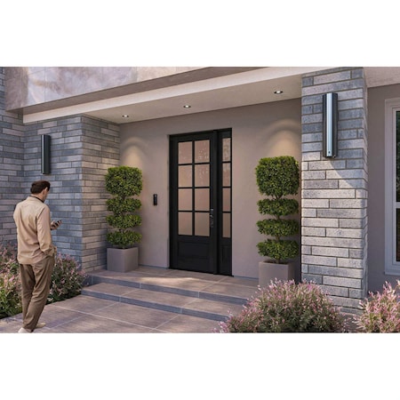 Doornmore G7508, 51.5" x 98" ( 36" Door + 12" Side) Right Hand, Mahogany SDL 8 Lite, 3/4 Lite Exterior Door G7508-SW-3696-G7504-SL_1-1_RI