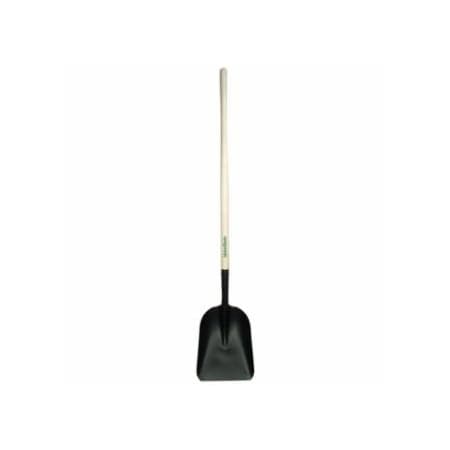 Razor-Back Steel Scoops, 15 1/4 in x 11 in Blade, 48 in White Ash Straight Handle 760-50140