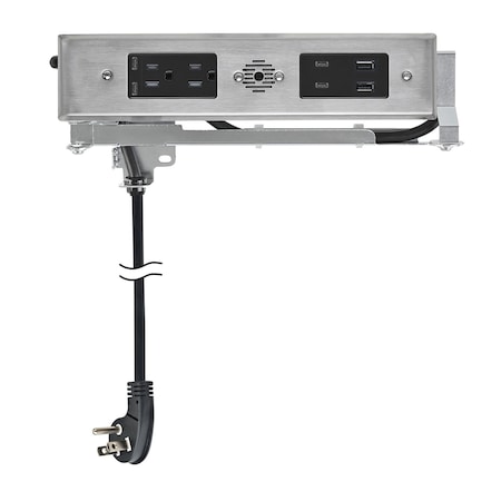 Docking Drawer Electrical Charging Outlet Duo 2 AC 4 USB-C (PD) 2 USB-A Stainless 15 Amps for Drawers 1514-278S