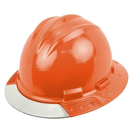 Bullard HardHat, FrontBrim, AboveView, FluorOrg AVHORC