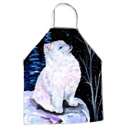 Carolines Treasures Starry Night American Eskimo Apron - 27 x 31 in. SS8389APRON