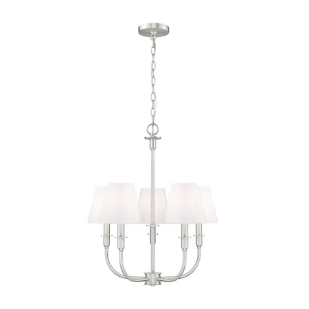 Z-Lite Tova Brushed Nickel 5 Light Chandelier 3049-18C-BN