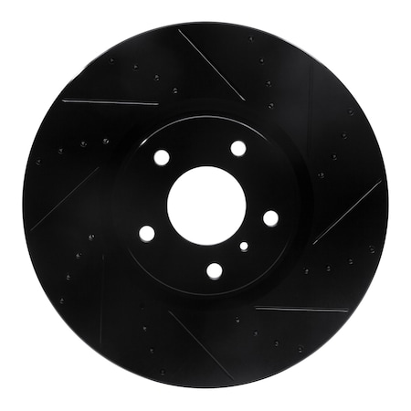Dynamic Friction Co DFC Brake Rotor - Drilled and Slotted - Black 633-68011R