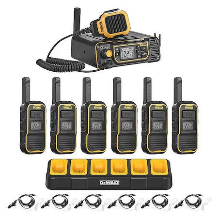 Dewalt 2-way Radio, PK6 DXFRSB6090-BCH6-SV2
