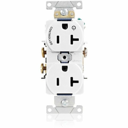 Leviton Duplex Outlet, White 20A 125V 5362-S1W