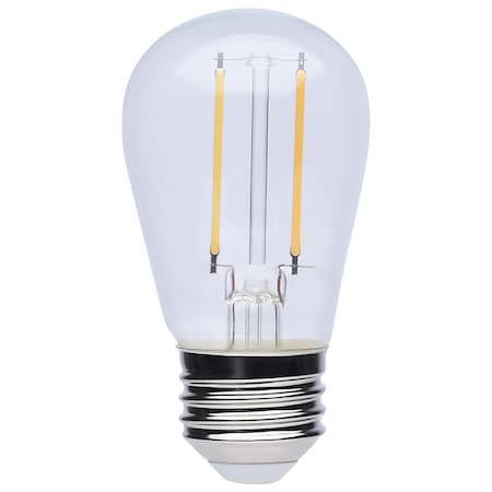 Satco S14 LED String Light Replacement Lamp, Medium Base, 2700K, Clear, 120V, 4PK S8021R1