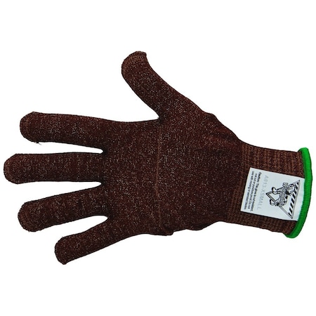 Workhorse Color-Coded Cut-Resistant Hand Protection Gloves, FDA-Compliant, A8, 13 Gauge WH A513-BRN-XSM