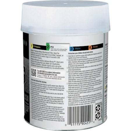 Bondo 15 Oz. Extreme Metal Reinforced Filler EF-PT-ES
