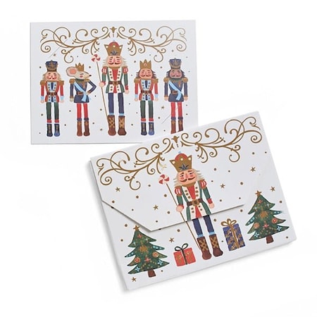 Nashville Wraps Nutcracker Noel Gift Card Holders, 4.5 X 3.5 X 3/8, 12PK GCHNN