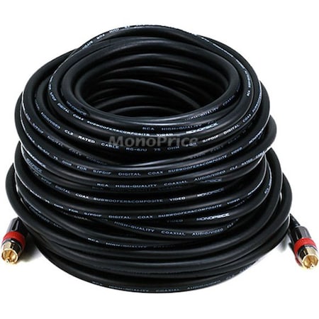 Monoprice 75ft High-quality Coaxial Audio/Video RCA CL2 Rated Cable - RG6/U 75ohm 5871