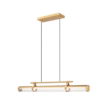 Z-Lite Benoit Modern Gold 1 Light Linear Chandelier 1959-44L-MGLD-LED