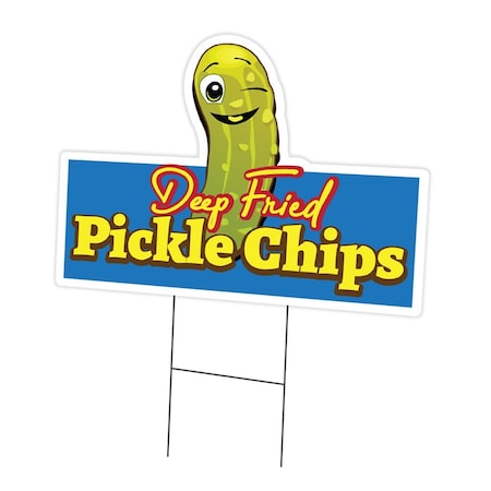 Signmission Pickle Chips 2 Die Cut Yard & Stake outdoor plastic coroplast window, C-DC-1824-Pickle Chips 219 C-DC-1824-Pickle Chips 219