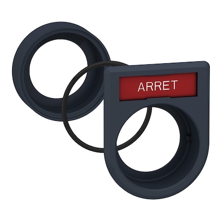 Schneider Electric Flush mounting kit, Harmony XB5, mounting kit 30mm for push buttons and pilot lights 22mm, plastic, 1 line legend ZB5AZ023