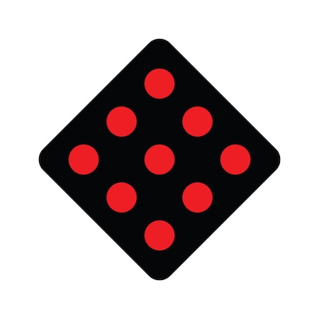 Sign Solutions Usa Traffic Sign, 18 in Width, Aluminum Sign, Diamond DUS12HRD1818OM4-2