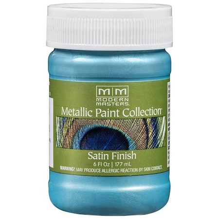 Metallic Paint Collection Satin 6 Oz Modern Masters ME791 Glacier Blue Collection, Satin Water-Based Decorative ME79106