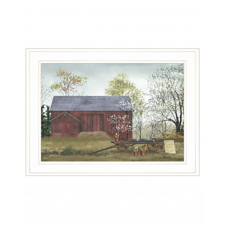 Homeroots Flower Wagon 2 White Framed Print Wall Art 407307