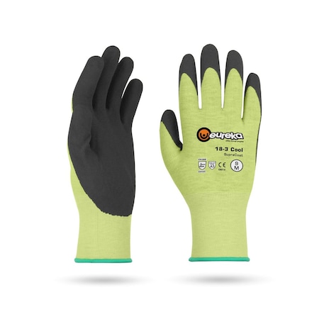 Eureka Safety Cut-Resistant Glove, , HPPE, Polyamide, Elastane, Steel, Fiberglass , 9 1 PR 18-3CSC-9
