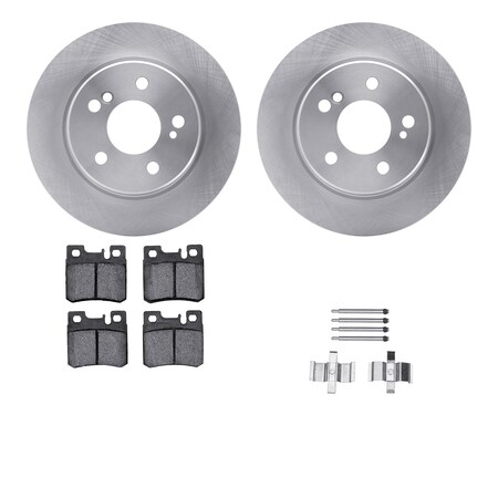 Dynamic Friction Co DFC Rotors with EURO 5000 Ceramic Brake Pads includes Hardware 6612-63179