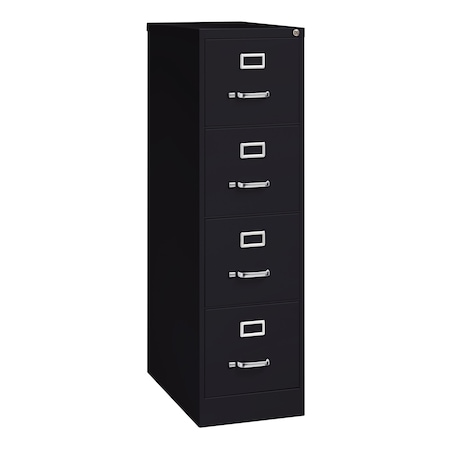 Hirsh 15" W 4 Drawer Vertical File Cabinet, Black, Letter 16699