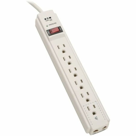 Eaton Tripp Lite Series Protect It 6-Outlet Surge Protector, 4 ft. 1.22 m Cord, 790 Joules,  TLP604TEL