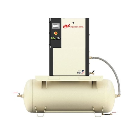 Ingersoll-Rand Rotary Air Compressor, 120 gal Air Tank 47823403001