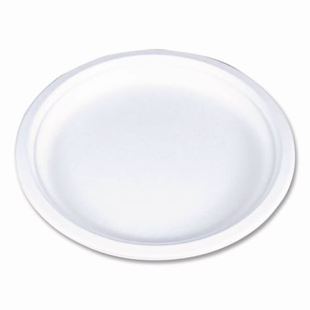 Sct ChampWare Molded Fiber Tableware, Molded Fiber Plate, 9" dia, White, 500PK 18140WPF